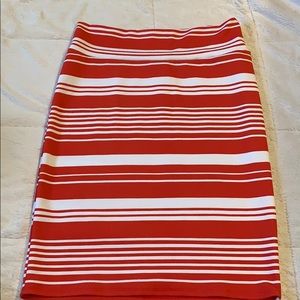 Never worn Red and white stripe LuLaRoe Cassie L